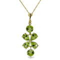 14K. SOLID GOLD NECKLACE WITH NATURAL PERIDOTS