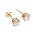 14K. GOLD STUD EARRINGS WITH 0.40 CT. H-I, SI-2 DIAMONDS