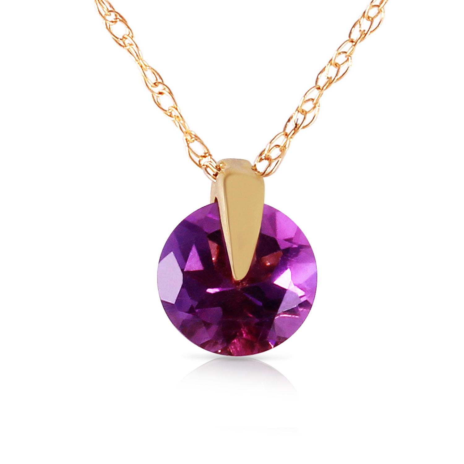 0.75 CTW 14K Solid gold fine Saw It Coming Amethyst Necklace 16-24" | eBay