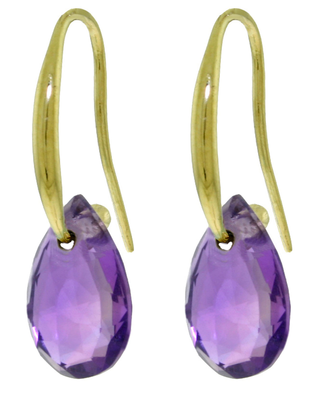 8 CTW 14K Solid Gold Fish Hook Earrings Amethyst eBay