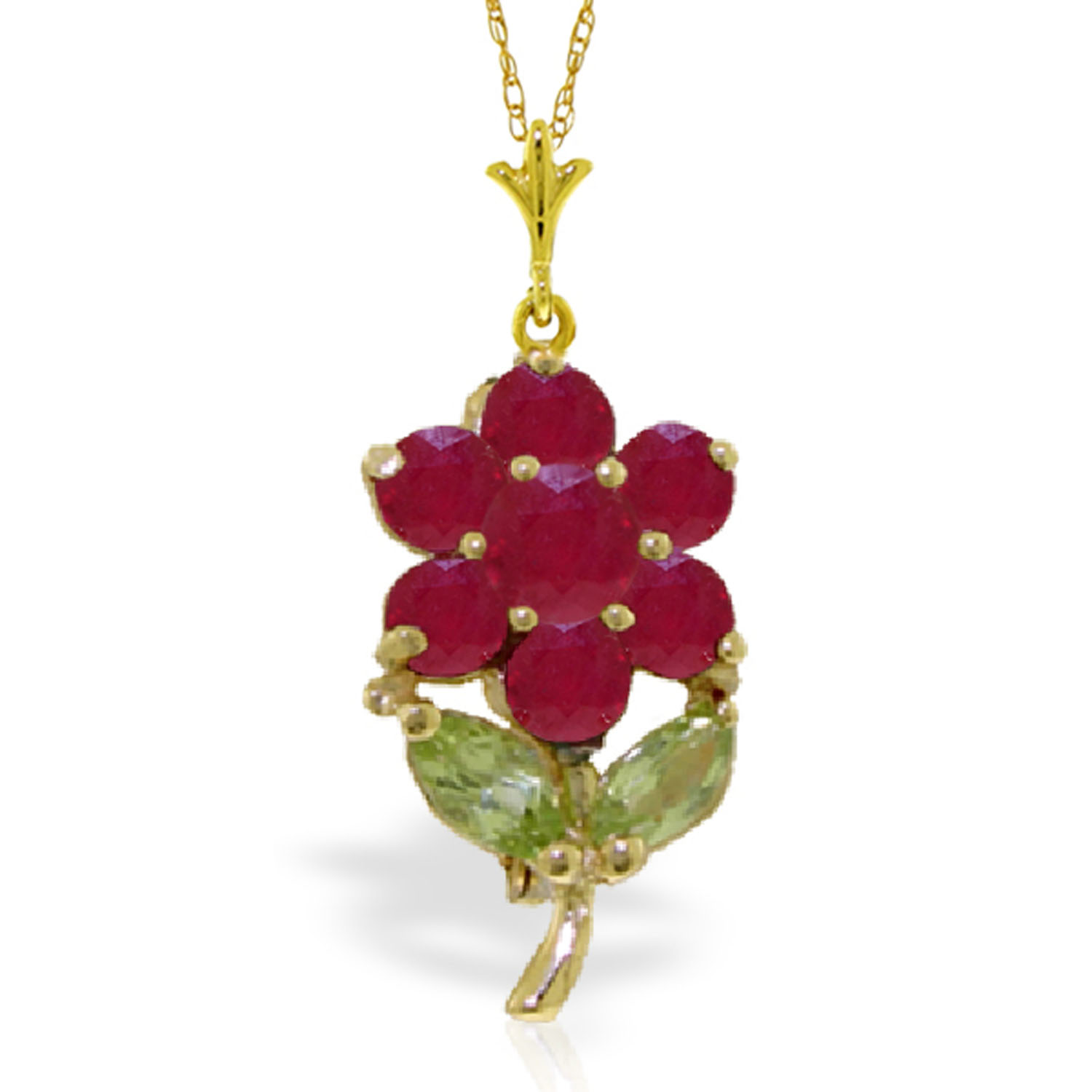 peridot and ruby necklace